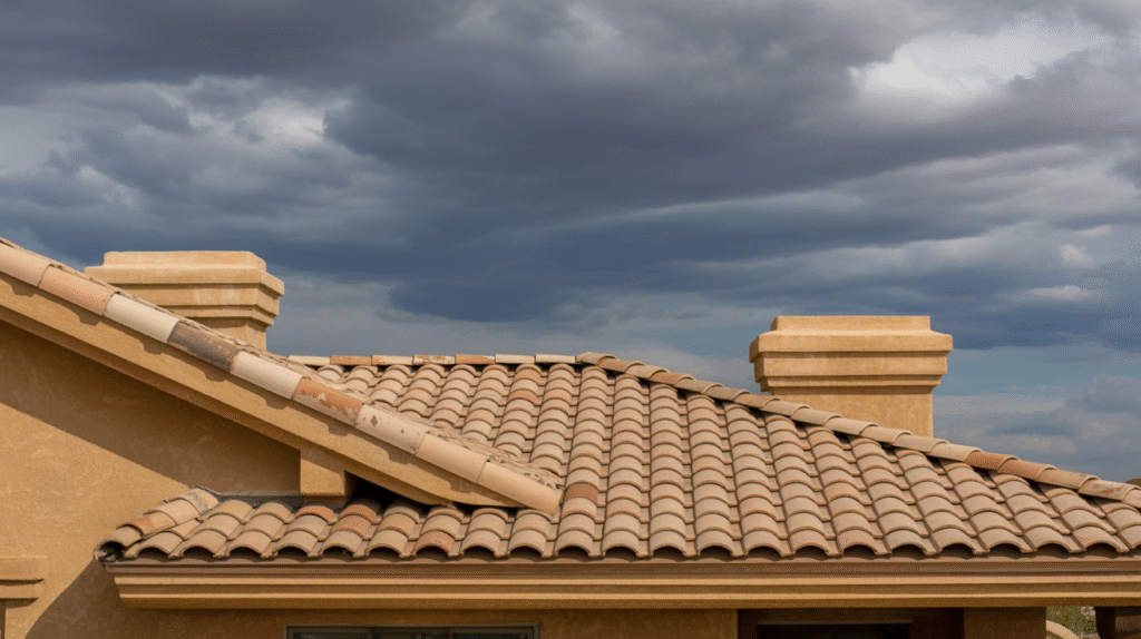 Scottsdale home roof showing subtle storm and heat damage