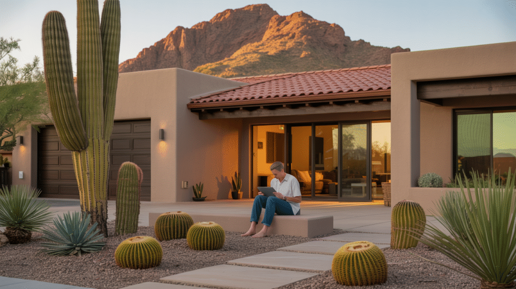 Scottsdale homeowner reviewing homeowners insurance costs for a $500K home