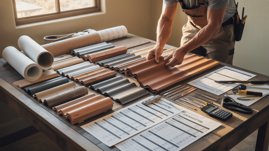 Scottsdale roofer reviewing the most expensive parts of a roof replacement